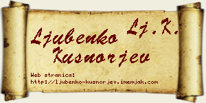 Ljubenko Kušnorjev vizit kartica